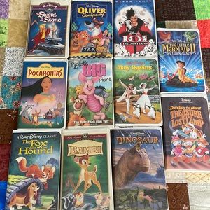 Disney VHS Tapes Lot of 11 Working Condition